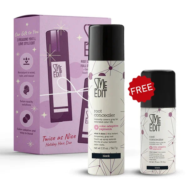 Style Edit Root Concealer Touch Up Spray Holiday Hair Duo